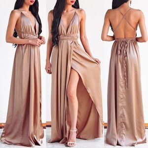 Champagne maxi dress